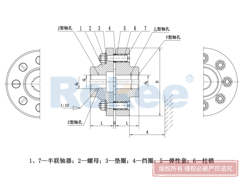 LT弹性套柱销联轴器
