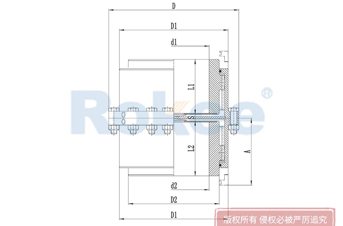 RODV垂直安装型鼓形齿式联轴器